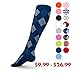 Go2Socks Compression Socks for Men Women Nurses Runners 20-30mmHg Medical Stocking Athletic (BlueArg, M)