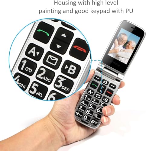 artfone G3 Pro Red - 4G LTE Flip Phone for Seniors?Unlcoked Flip Phone with SOS Button?Loud Speaker?Camera?Talking Clock?Photo Speed Dial? Hands-free?Dumb Phone?Charging Dock?Extended Battery Life