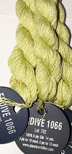 PLANET EARTH FIBER-6ply-100% SILK-COLOR-1066-ENDIVE-THIS LISTING IS FOR 2 SKEINS