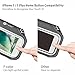 iPhone 7 Armband Case, F-color Extra Thin and Soft Sports Armband for iPhone 7 6S 6, Google Pixel, Phone with Screen up to 5.0 Inches, Running Band with Earbuds Slot, Key and Card Holder,Black + Grey