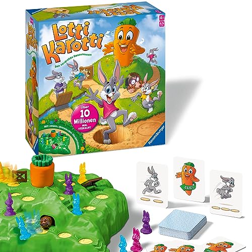 Ravensburger Childrens Games 22343 Lotti Karotti Racing Game for 2 to 4 Players, Childrens Game from 4 Years - Birthday Gifts
