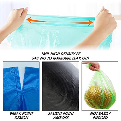 Small Trash Bags, 2.6 Gallon Small Kitchen Garbage Bags Material Wastebasket Can Liners Bags Small Size for Office, Home, Bathroom, Kitchen, 150 Counts 5 Color - Thumbnail 5