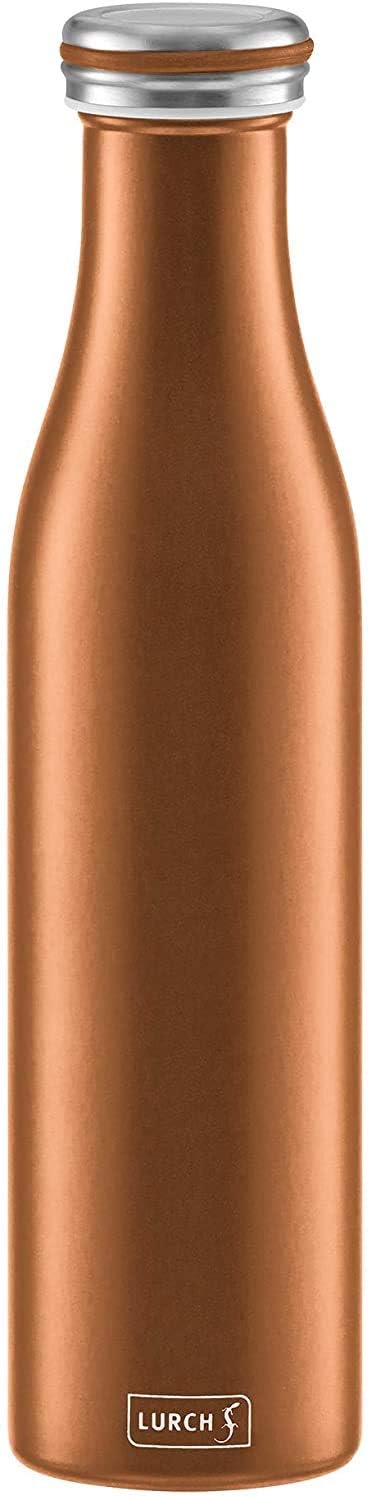 Lurch Germany Thermal Bottle for Hot and Cold Drinks Made of Double-Walled Stainless Steel (Burgundy, 25, oz. | 0.75l): Home & Kitchen