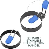 DREAMS 21 Egg Ring 2-Pack Stainless Steel with Anti-Scald Handle Non Stick view 2