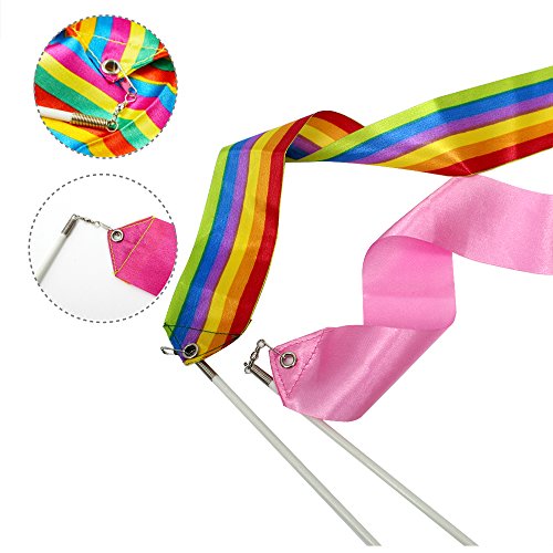 image for YGEOMER 12pcs Rhythmic Dance Ribbons Gym Ribbons Streamers Dancing Str