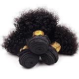 Veravicky Unprocessed Virgin Afro Kinky Curly Hair Extensions for Black Women Natural Color (10