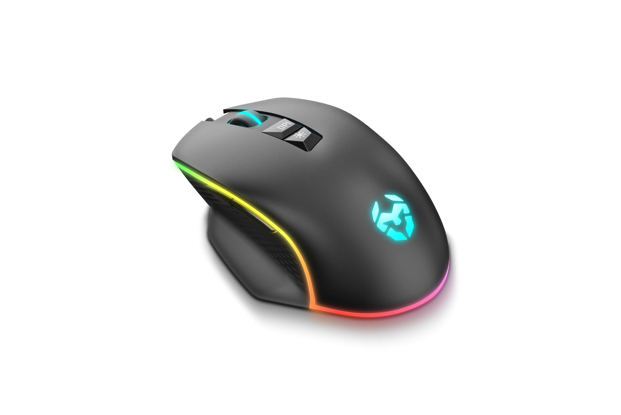KROM KEOS Keos – NXKROMKEOS – High Precision Optical Sensor, 6400 DPI, RGB Rainbow, 7 Programmable Buttons, Black