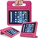 AVAWO Fire 7 2015 Case - Light Weight Shock Proof Convertible Handle Stand Kids Friendly for Amazon Fire 7 inch Display Tablet (5th Generation - 2015 Release Only), Magenta/Rose