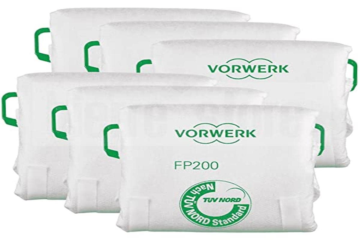 Pack of 6 Genuine Premium FP200 Filter Bags for Kobold VK200/VK220 S