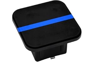 Swono Thin Blue Line Flag Trailer Hitch Tube Cover Plug Cap, Honoring Police Army Military Rubber Car Receiver Tube Hitch Plug, Heavy Truck Trailer Hitch Covers for Men Women, 2 Inches