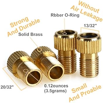 Bike pump adapter for small valve Clearance