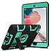 ULAK iPad Mini Case,iPad Mini 2 Case,iPad Mini 3 Case,iPad Mini Retina Case, Three Layer Protective Case for iPad Mini,iPad Mini 2,iPad Mini 3 with Kickstand (Black/Green)