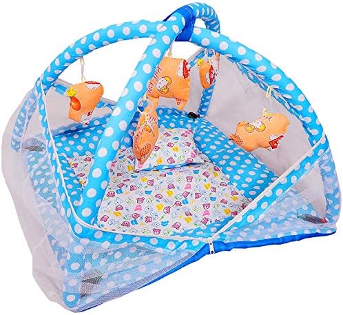 Tavakkal® Baby Kick and Play Gym with Mosquito Net and Baby Bedding Set Fully Covered