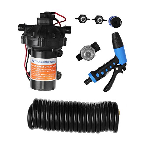 VEVOR Washdown Pump Kit 12V 5.5GBM Automatic Water Pressure Pump 70PSI Self-priming Diaphragm Pump for Marine Boat RV Caravan (Washdown Pump)