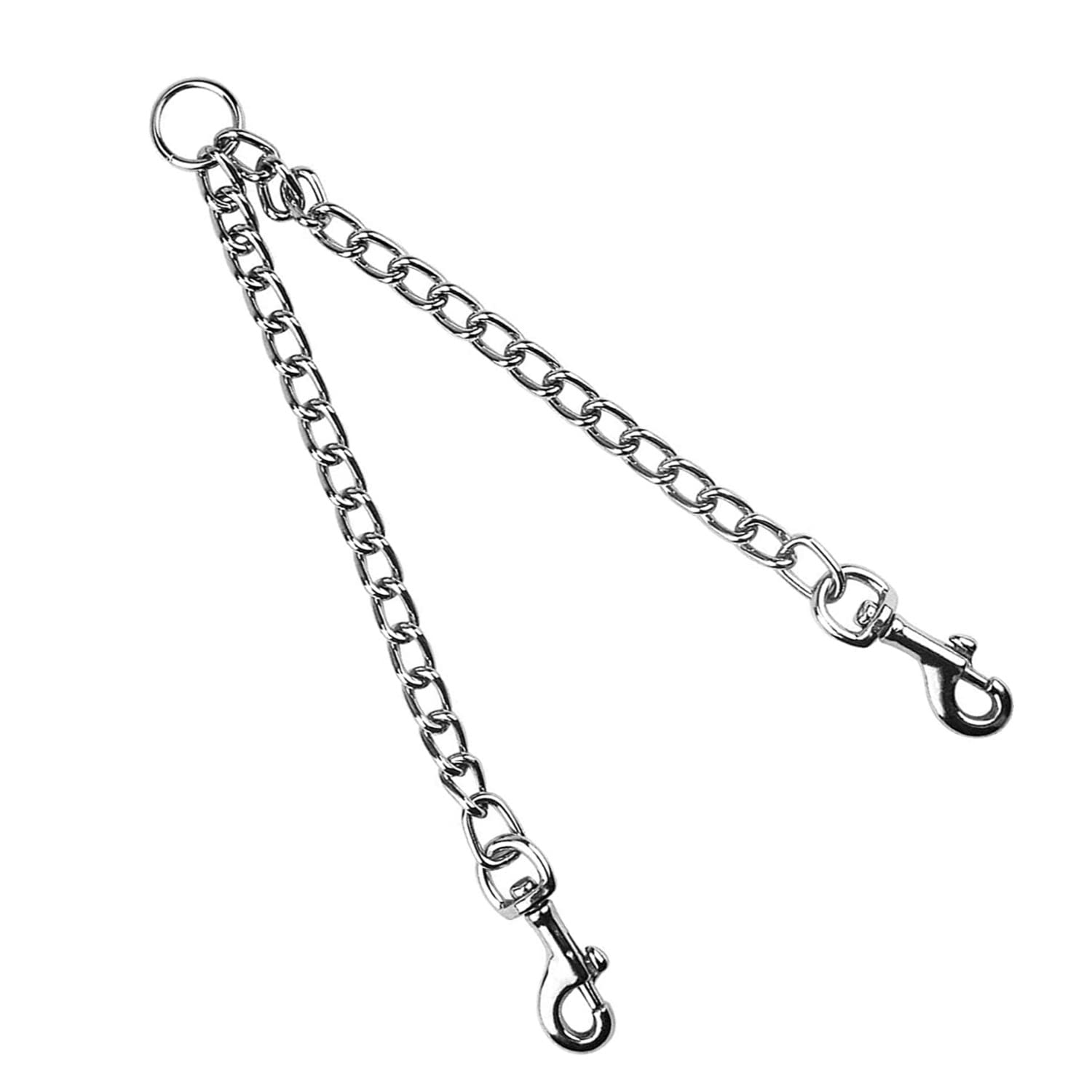 Double Metal Chew Proof Dog Chain with Durable Extendable Coupler 60cm