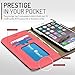 iPhone 6s Plus Case, roocase [Prestige Folio] iPhone 6 Plus 5.5 Wallet Case - [Stand Feature] Premium Synthetic Leather Wallet Case Flip Cover with Credit Card ID Holder for Apple iPhone 6 Plus (5.5), Crimson Rose