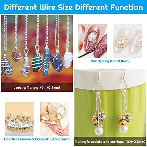 image for 24 Gauge Wire for Jewelry Making, Anezus 115 Feet Jewelry Craft Wire T