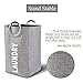 Large Collapsible Laundry Hamper Bag with Handles, 15 x 15 x 26 Inches Foldable Clothes Basket for Washing Storage