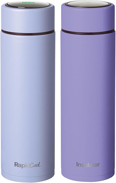 Nuby RapidCool Portable Baby Bottle Twin Pack Purple