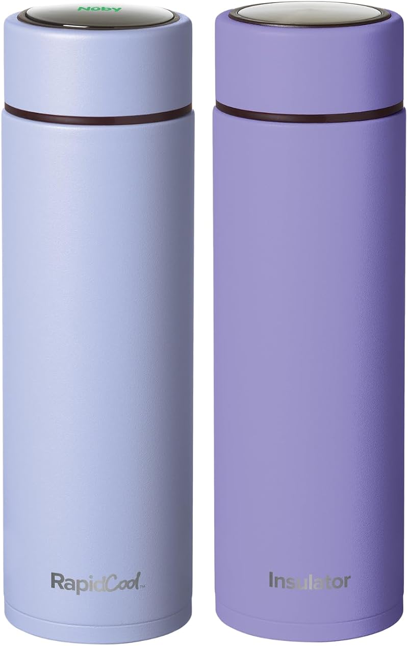 Nuby RapidCool Portable Baby Bottle Twin Pack Purple