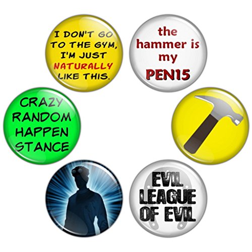 Button Bistro Women's Express Dr. Horrible Way 1.25 inch Pinback Button Set #2
