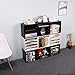 PAG Office Supplies Desk Organizer Wood File Mail Sorter with 3 Adjustable Drawer Boards, White