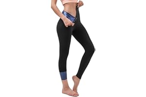 AIMUGUI Sauna Leggings for Women Weight Loss High Waist Slimming Compression Thermo Pants Tummy Control Workout Capris