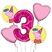 Peppa Pig Balloon Bouquet 3rd Birthday 5 pcs - Party Supplies Pink