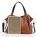 UTAKE Women Handbags Leather Handbags Shoulder Bag Lichi Grain PU Leather Tote Bag UT04 Brown