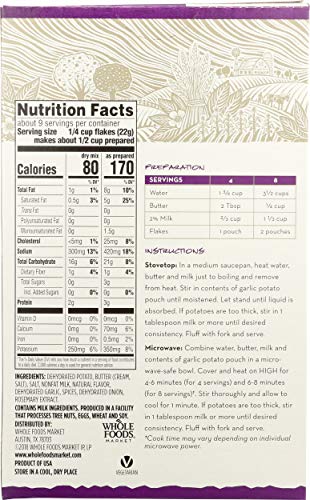 365 Everyday Value, Instant Mashed Potatoes, Roasted Garlic, 7.2 oz