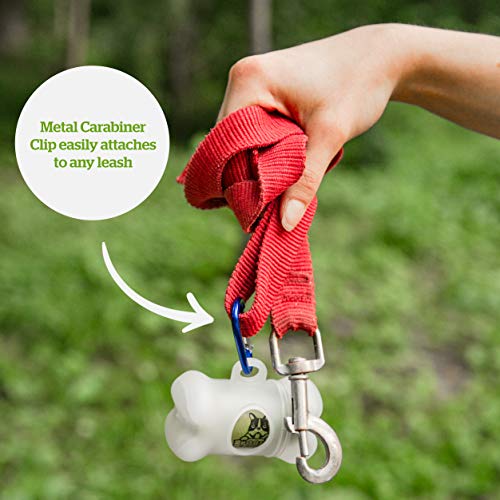 Pogi's Dog Poop Bag Dispenser with Metal Carabiner Clip Includes 1