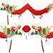Bememo 3D Chinese New Year Dragon Garland Hanging Decoration (2 Pieces, 4.92 Feet with Lantern)