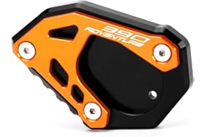 Mokiton Motorcycle Side Stand Extension Kickstand Plate Compatible With 390 Adventure 2020-2023 2024 | Foot Pad Support 390 ADV 390ADV 390ADVENTURE Accessories (orange-1)