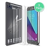 [3 PACK] Samsung Galaxy J7 V / J7V (Verizon) / J7 2017 / Galaxy J7 Perx / Galaxy J7 Sky Pro / Galaxy J7 Prime / Galaxy Halo Screen Protector, LK [Tempered Glass] with Lifetime Replacement Warranty