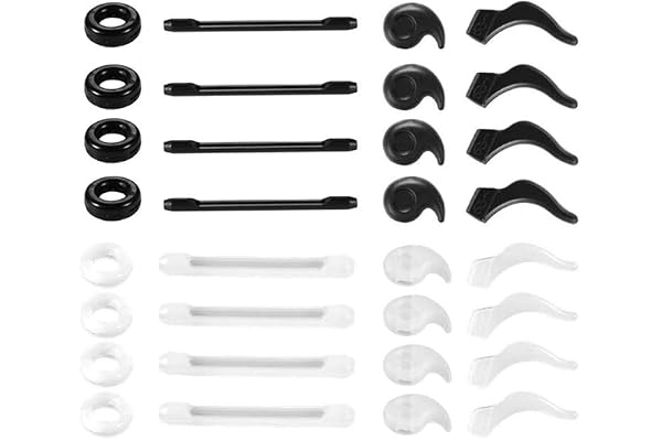 Sunuly 16 Pairs Eyeglasses Retainers, Premium Silicone Anti-Slip Eyeglass Holder, Comfort Ear Grip Hooks Protectors for Spect