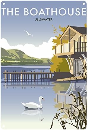 Ullswater Boathouse - Premium Metal Sign 20x30cm gloss finish advertising signs - Art247