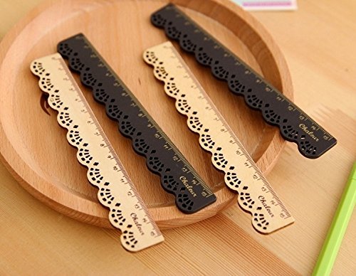 VNDEFUL 2PCS 15CM Wood Ruler Student Rulers Wooden School Rulers Office Ruler Measuring Ruler - Thumbnail 6