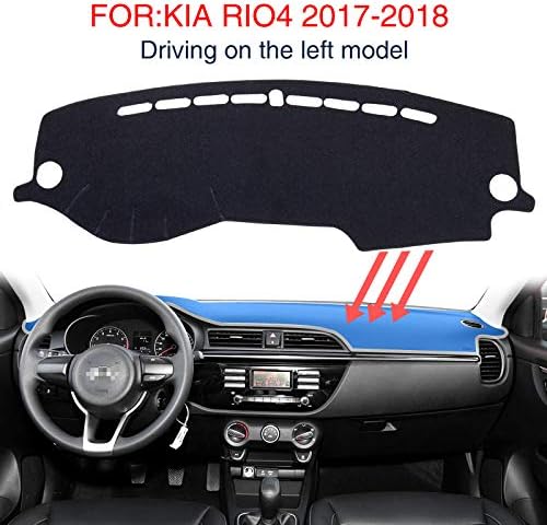 SMABEE Car Carpet Cover Insulation Dash Covers for Kia Rio 4 X-Line Rio 2017-2019 Dashmat Black Carpet Car Dashboard Automotive Interior