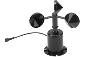 TOPINCN Three Cups Wind Speeds Sensor Anemometer Environment Output Pulse Type Anemometers 0-70 m/s