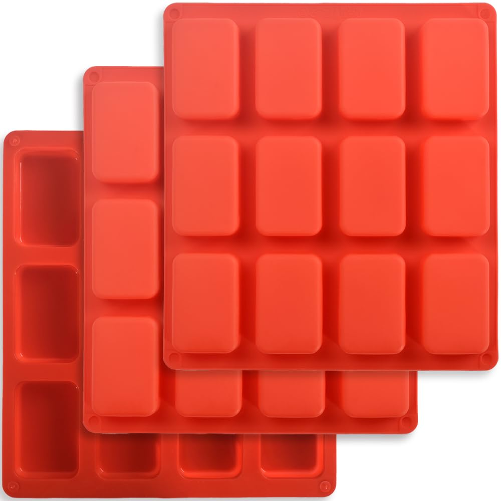 ionEgg Silicone Mini Loaf Pan, Non-Stick Mini Bread Pan, 12 Cavity Silicone Bread Baking Mold, for Mini Loaf Cake, Bread, Meatloaf, Pack of 3