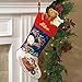 Lillian Vernon Personalized Heirloom Christmas Stocking Needlepoint Sleigh and Reindeer, 100% Wool, 9.5