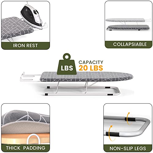 Xabitat Table Top Small Ironing board W/ Iron Caddy Combo Heat