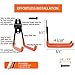 CoolYeah Steel Garage Storage Utility Double Hooks, Heavy Duty for Organizing Power Tools,Large U Hooks (pack of 6, 5 × 5 × 4.1 inches)