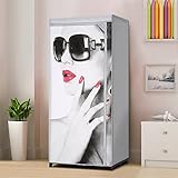 IKAYAA Portable Fabric Closet Wardrobe Cabinet Garment Clothing Storage Organizer with Shelves