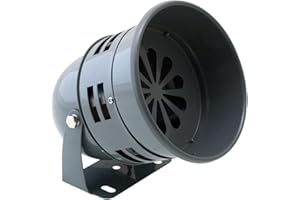 Vixen Horns Loud Electric Motor Driven Metal Alarm/Siren (Air Raid) 12V Gray VXS4006