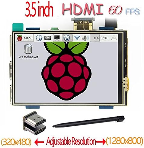 LILIERS Raspberry Pi 3.5 inch HDMI LCD touchscreen 3.5inch display 60 fps 19201080 IPS touch screen For Raspberry Pi 2 Model B & RPI B