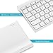 Wireless Keyboard Mouse, Jelly Comb KUS015 2.4GHz Ultra Slim Full Size Rechargeable Wireless Keyboard and Mouse Combo for Windows, Laptop, Notebook, PC, Desktop, Computer (White)