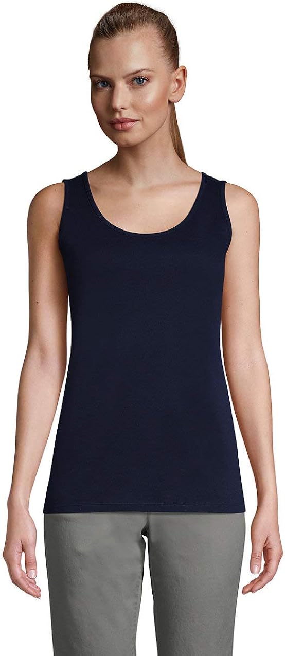 Lands' End Women's Petite Cotton Tank Top Amazon.ca Clothing