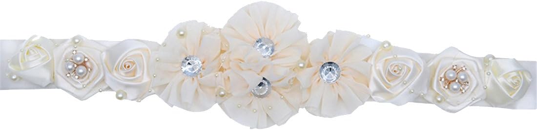 Handmade Flower Sash Belt for Maternity Pregnancy Baby Shower Wedding Party