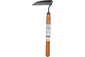 nascom Premium Japanese Weeding Sickle Hand Hoe for Gardening - Ideal for Planting, Plowing, Digging & More - Durable, Ergonomic Design, and Sharp Blade for Effortless Work
